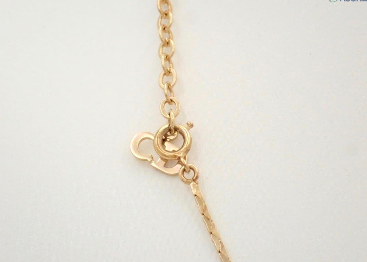 Vintage Christian Dior Interlocking Heart Rhinestone Necklace dior-necklaces