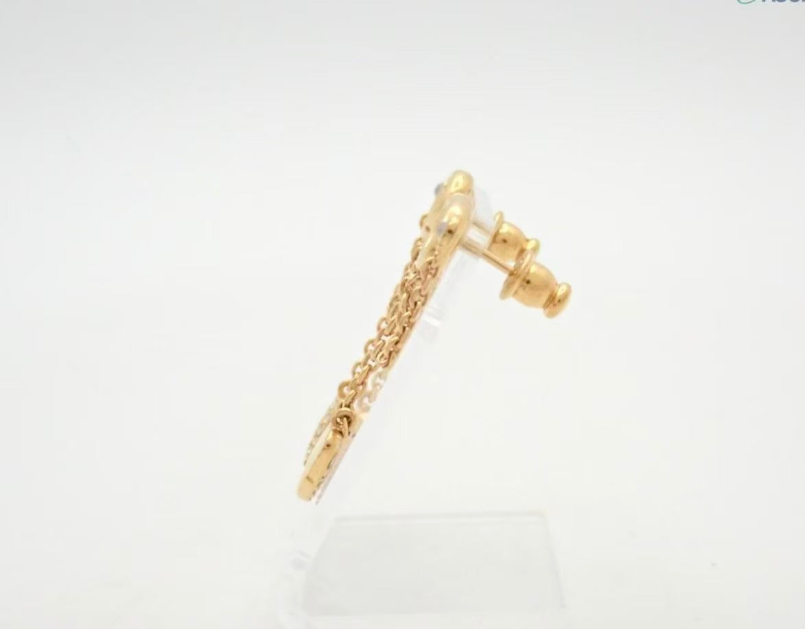 Vintage Dior CD Logo Heart Drop Earrings