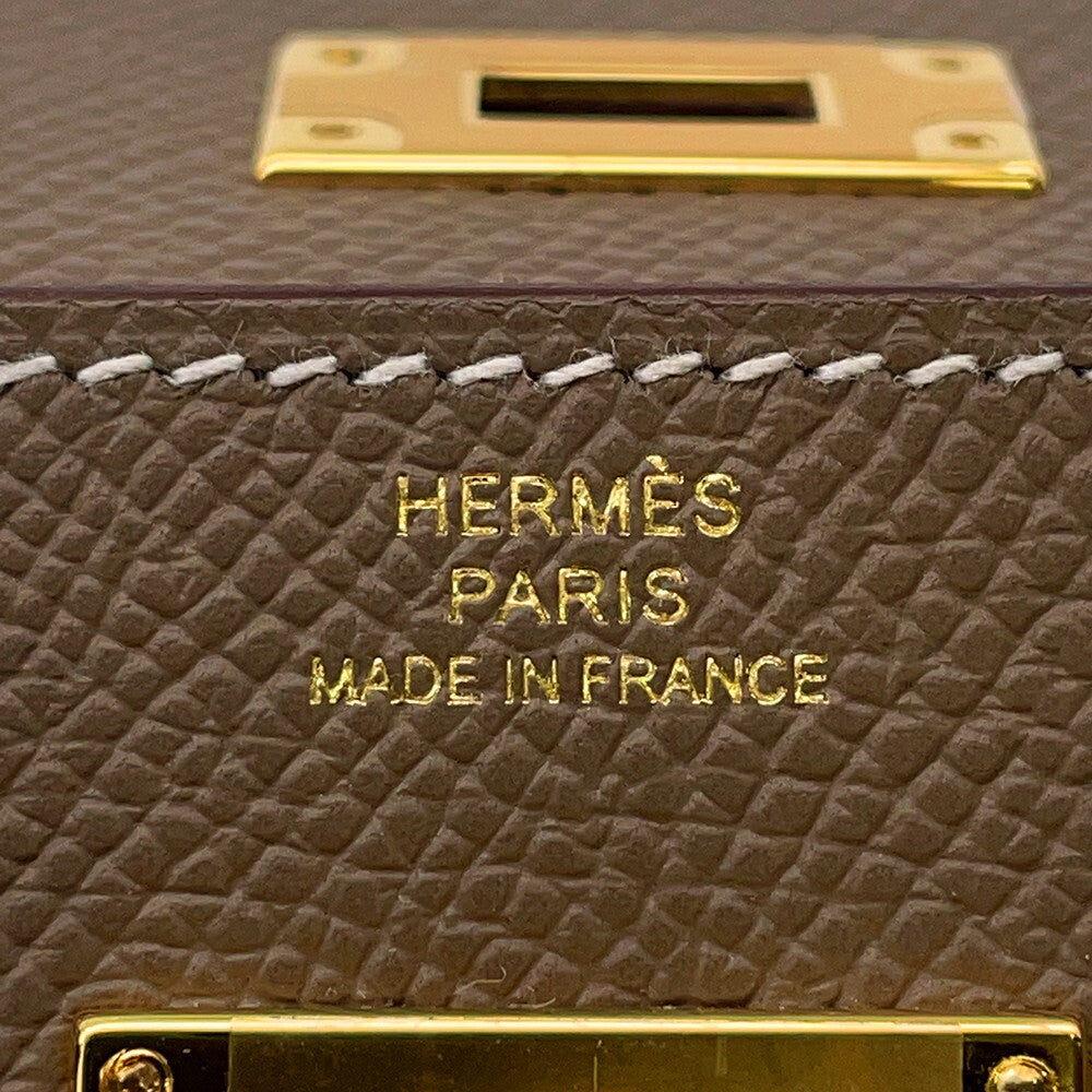 Hermès Kelly To Go Wallet — Étoupe / Gold Hardware