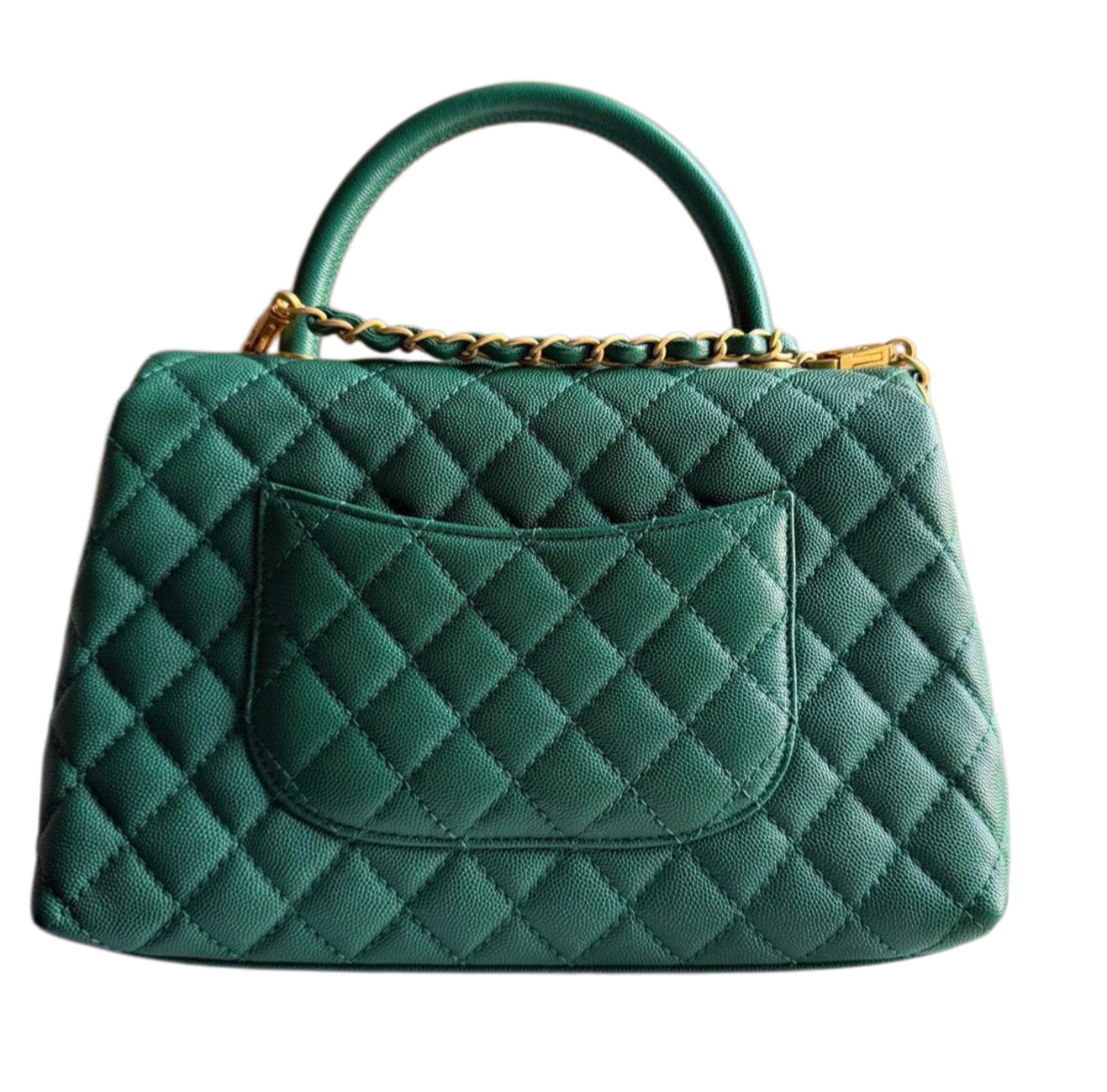 Chanel Coco Handle Bag Medium — Emerald Green / Gold Hardware