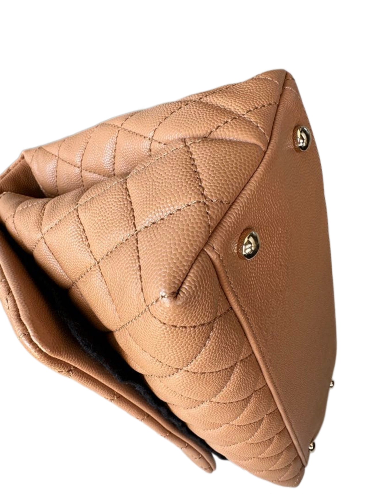 Chanel Coco Handle Bag Medium — Caramel / Gold Hardware