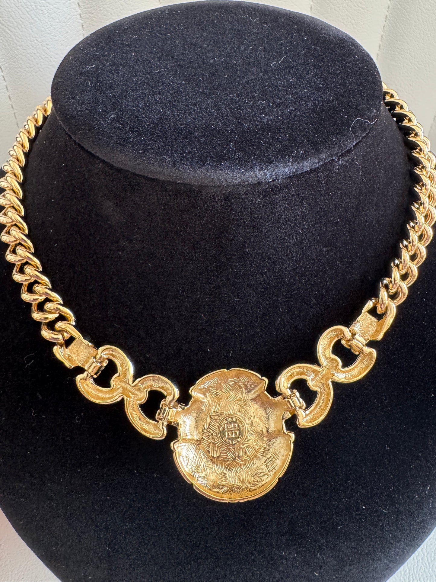 Givenchy Vintage Gold Pearl Choker Necklace