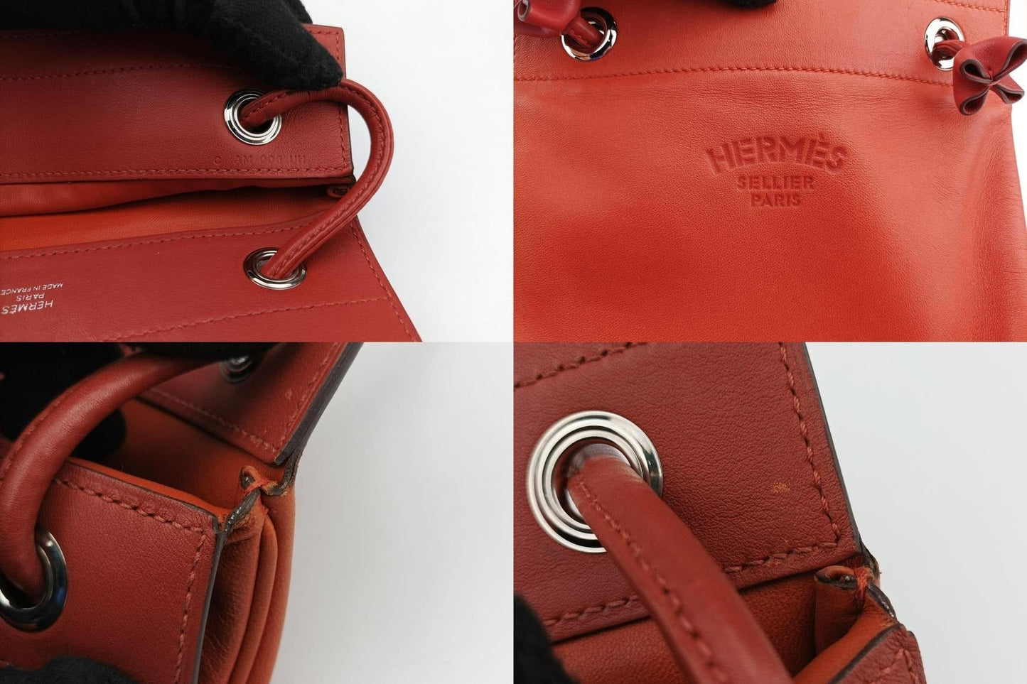 Hermès Vintage Mini Crossbody Bag — Rouge / Silver Hardware
