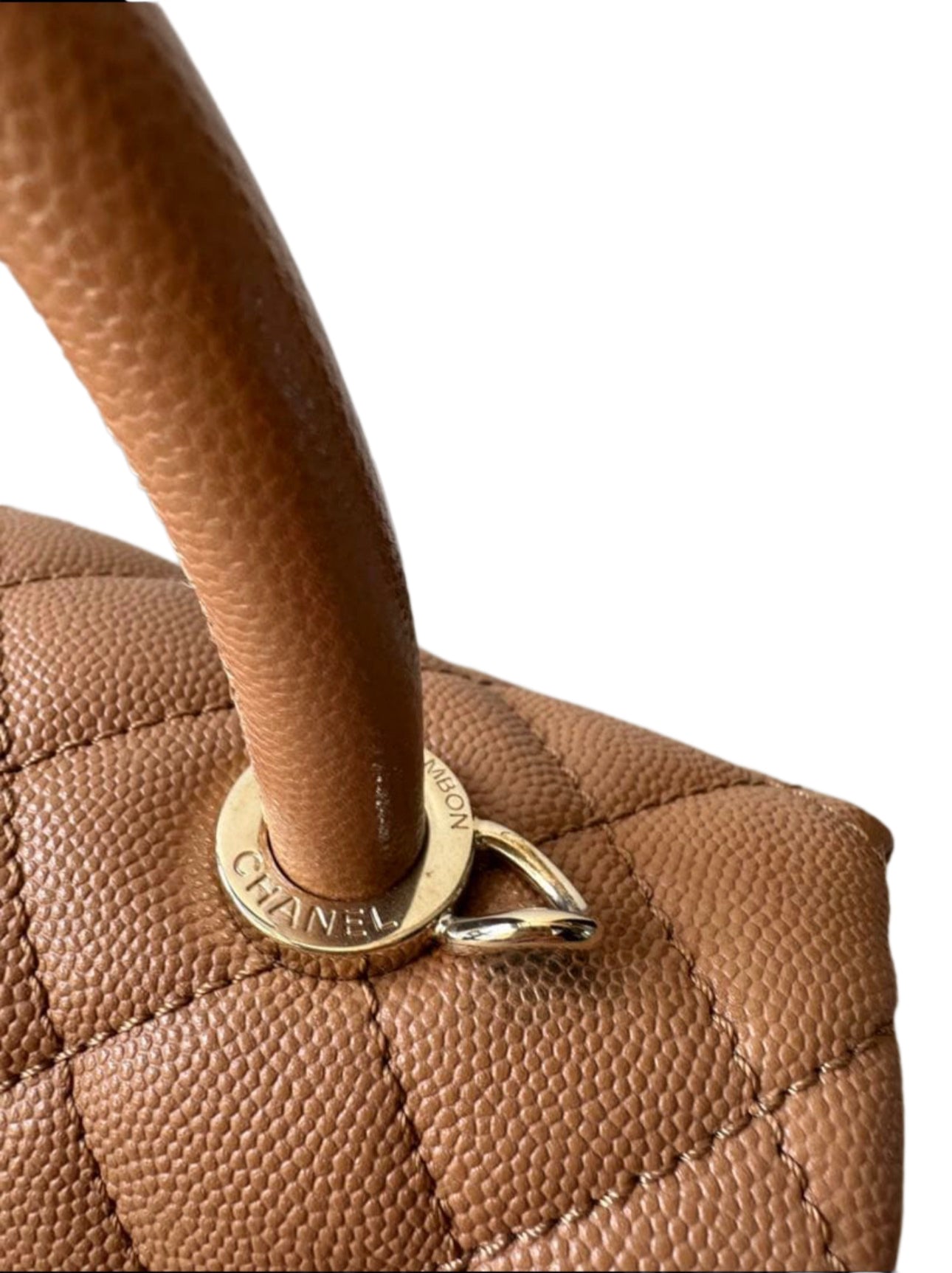 Chanel Coco Handle Bag Medium — Caramel / Gold Hardware