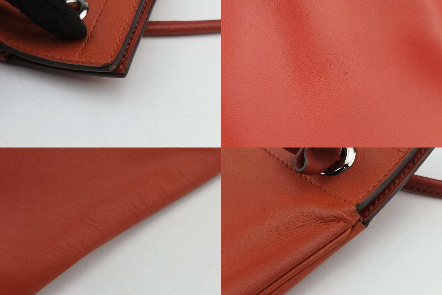 Hermès Vintage Mini Crossbody Bag — Rouge / Silver Hardware