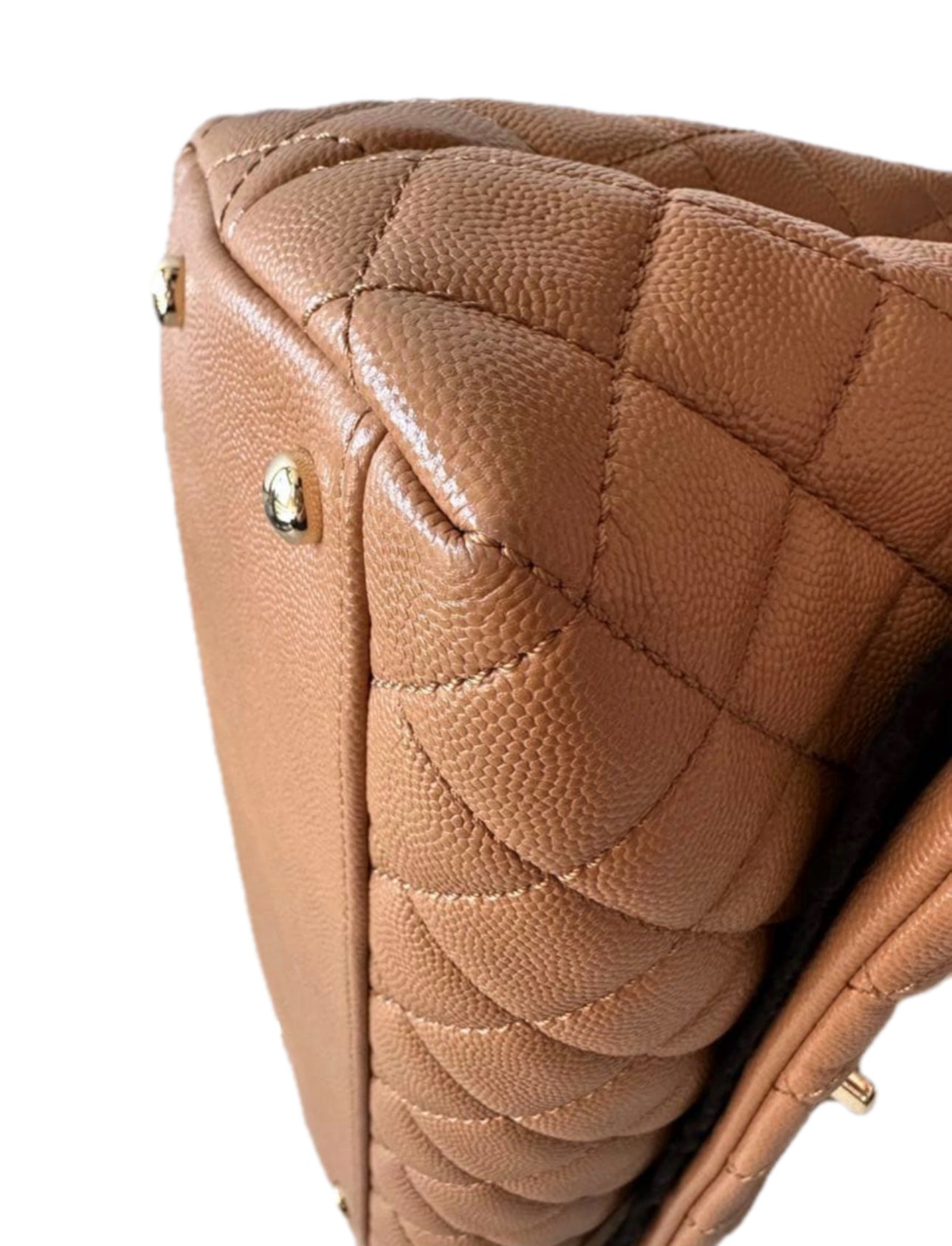 Chanel Coco Handle Bag Medium — Caramel / Gold Hardware