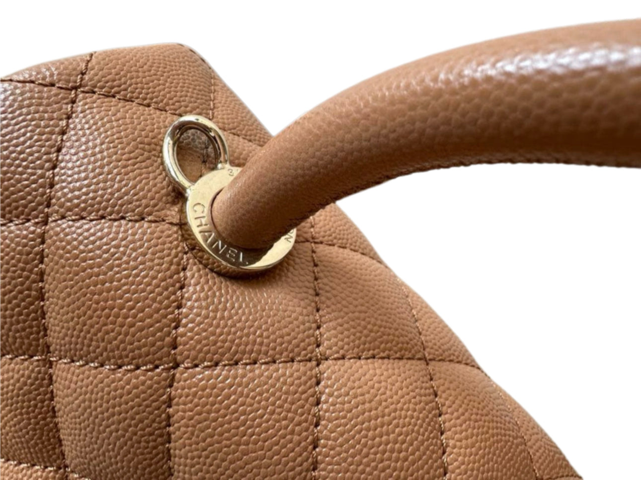 Chanel Coco Handle Bag Medium — Caramel / Gold Hardware