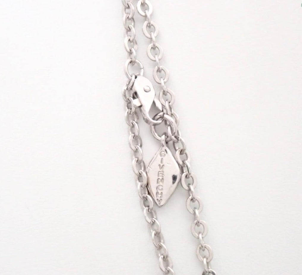 Vintage Givenchy Double Layer Pearl & Amethyst Chain Necklace