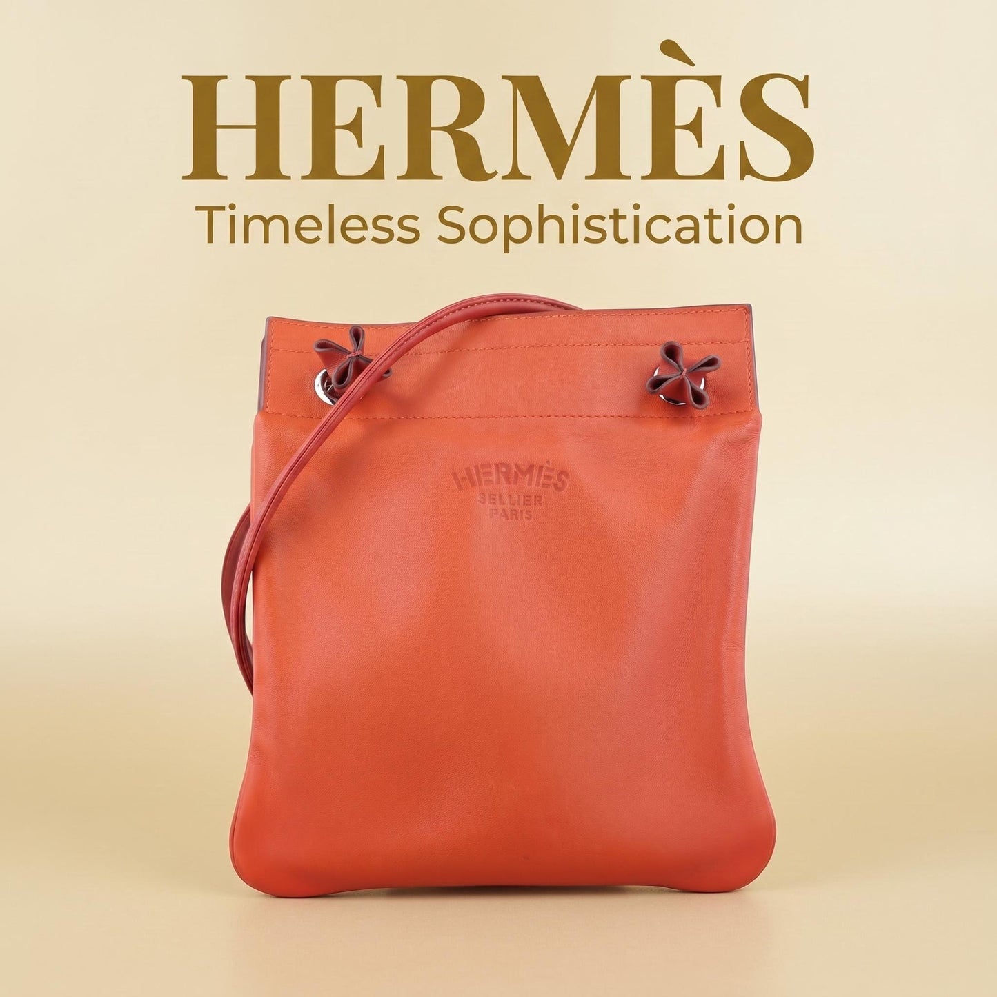 Hermès Vintage Mini Crossbody Bag — Rouge / Silver Hardware