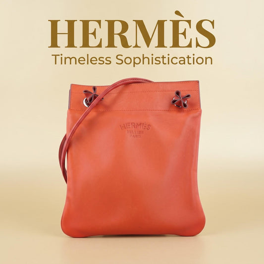 Hermès Vintage Mini Crossbody Bag — Rouge / Silver Hardware