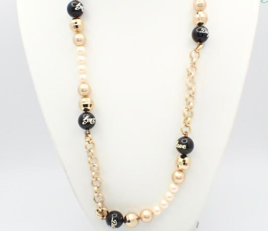 Vintage D&G "Sex & Love" Bead Necklace with Original Box